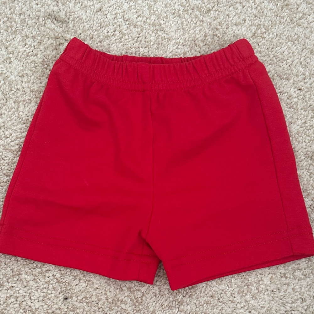 Charlie & Claire Red shorts 100% cotton unisex never worn nwot